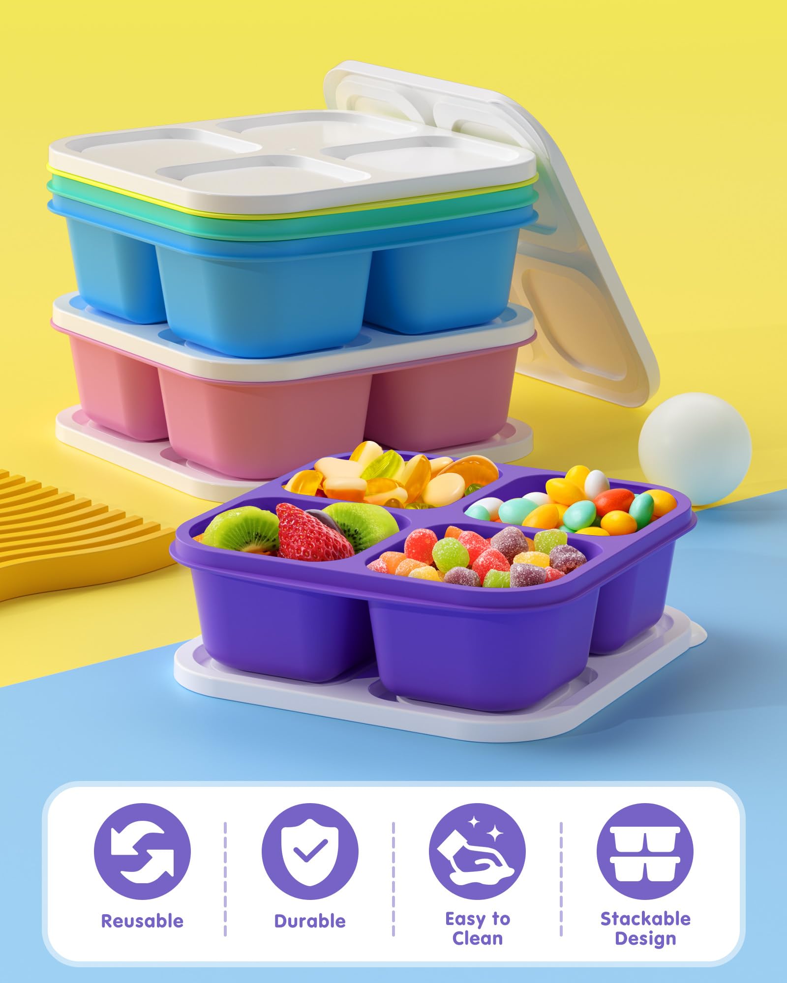 Canfanni lunch containers with easy-open lids simplify packing.