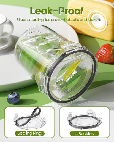 Canfanni jars are microwave, dishwasher, and freezer safe for versatile use.