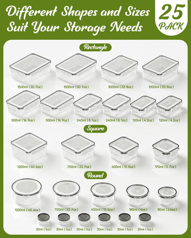 Canfanni rectangular containers with clear visibility and stackable design for organized fridge storage.