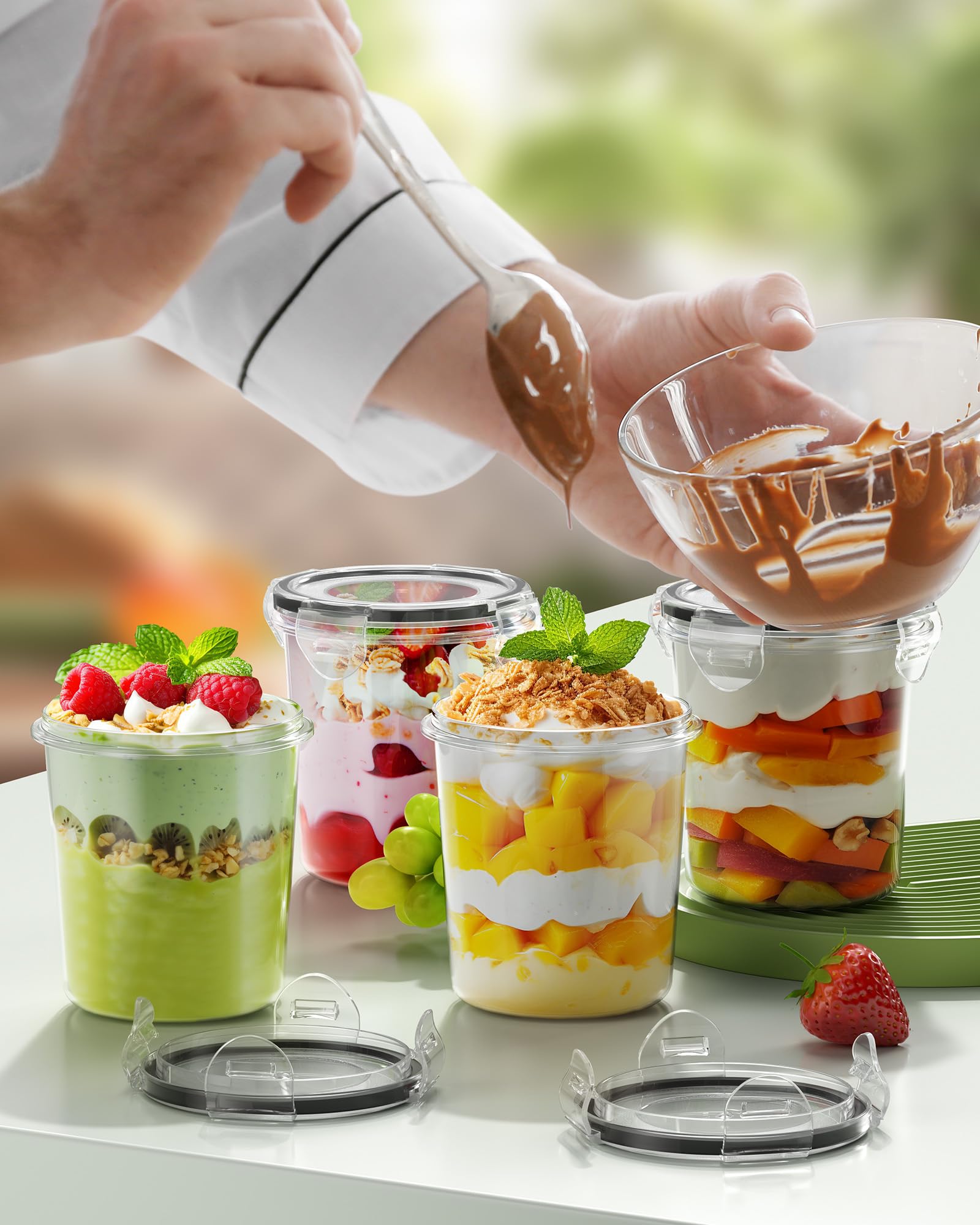 Canfanni transparent jars aid meal prep and portion control on the go.
