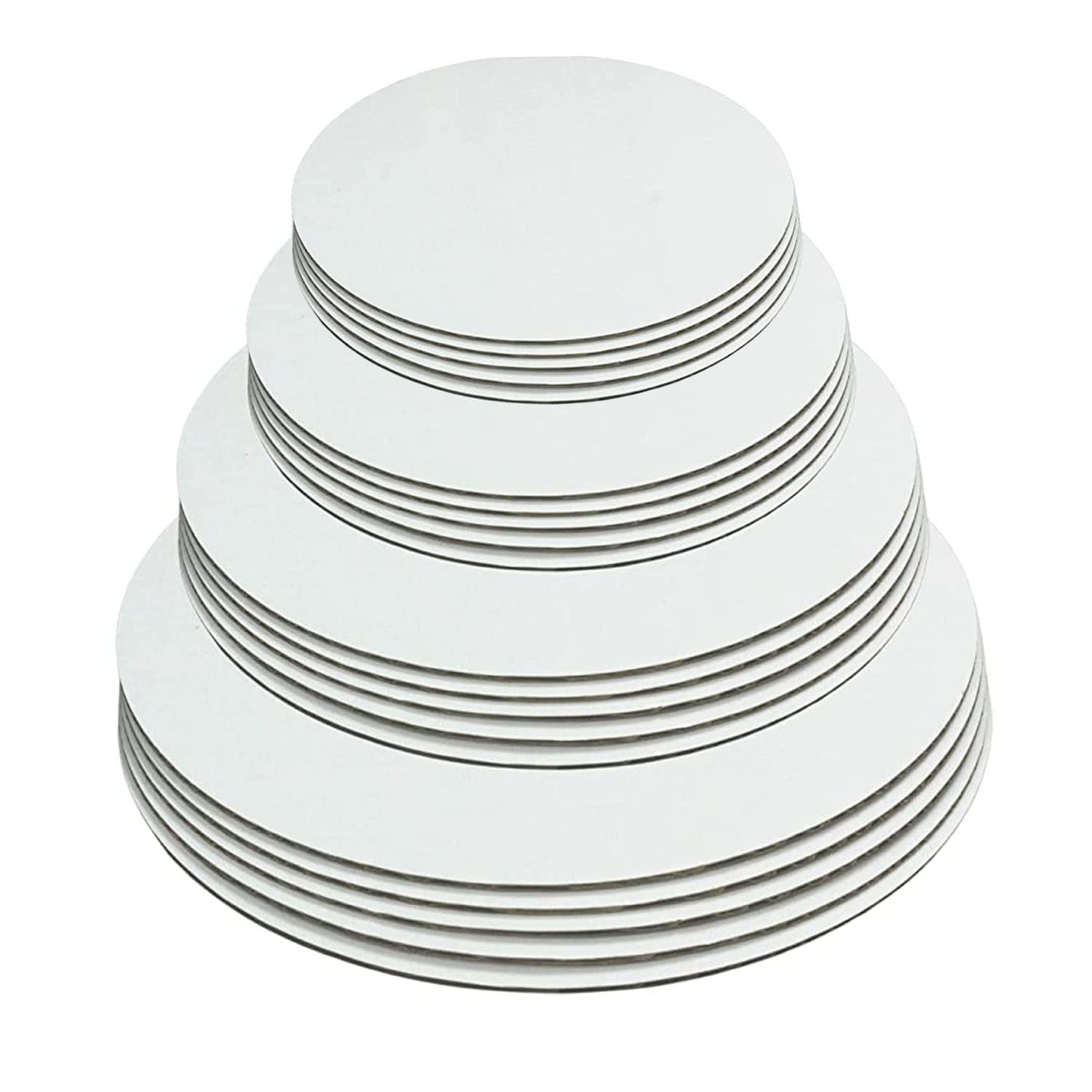 Cangfort white round greaseproof cake board 6-inch, sturdy support for serving.