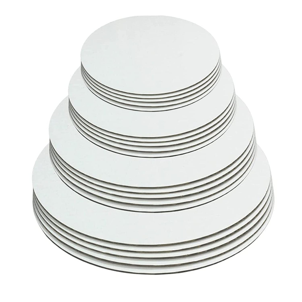 Cangfort white round greaseproof cake board 6-inch, sturdy support for serving.