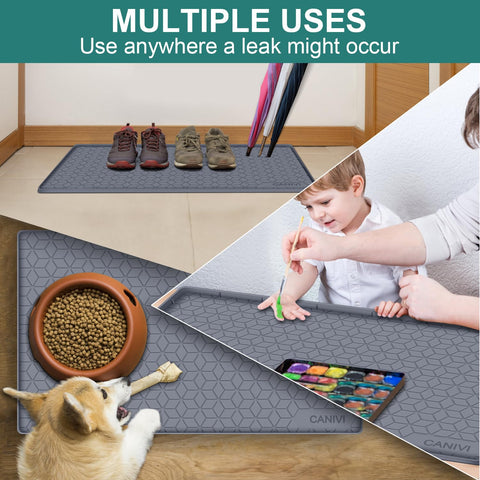 CANIVI multipurpose mat suited for kitchen and laundry cabinet organization.