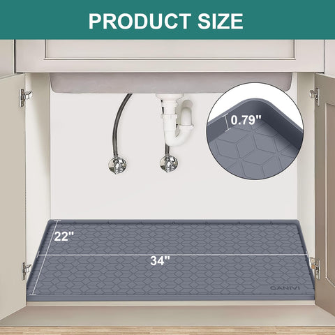 CANIVI silicone waterproof mat with raised edges and textured surface for containment.