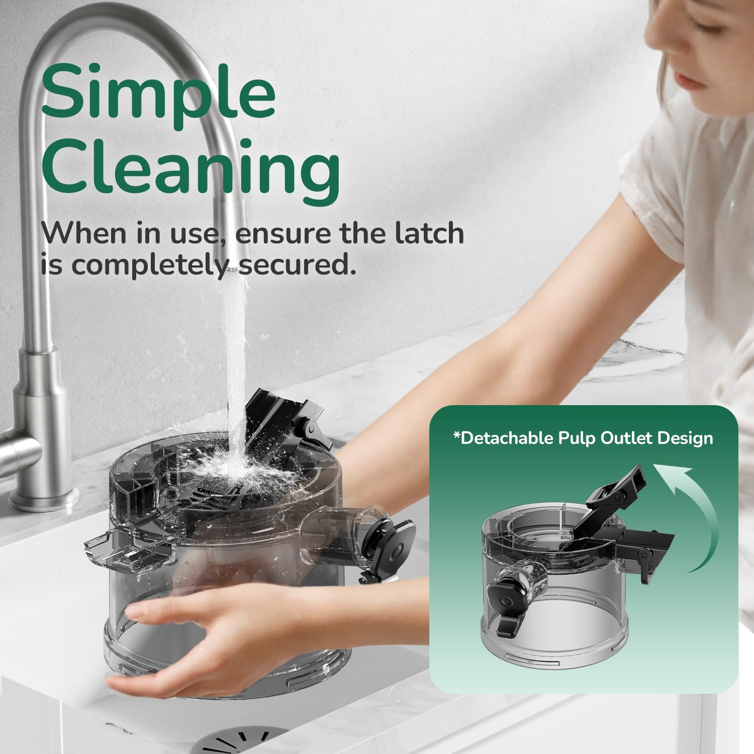 Canoly C16 easy-clean parts speed post-juicing cleanup