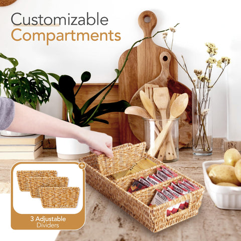 Cantalop coffee pods stored neatly in a rattan basket for quick brewing