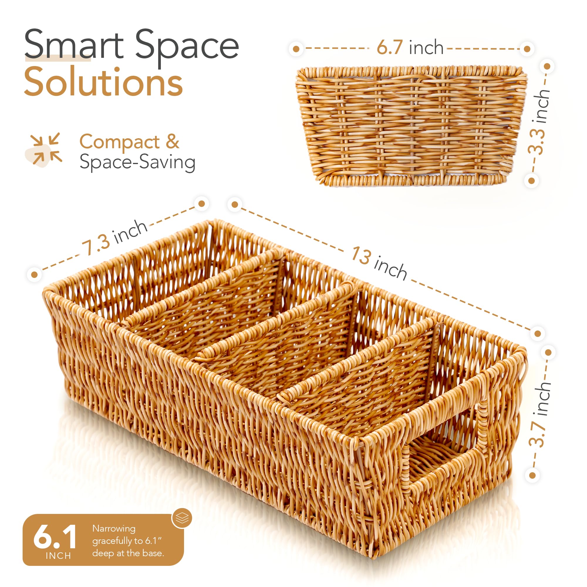 Cantalop removable dividers close-up showcasing adjustable sections