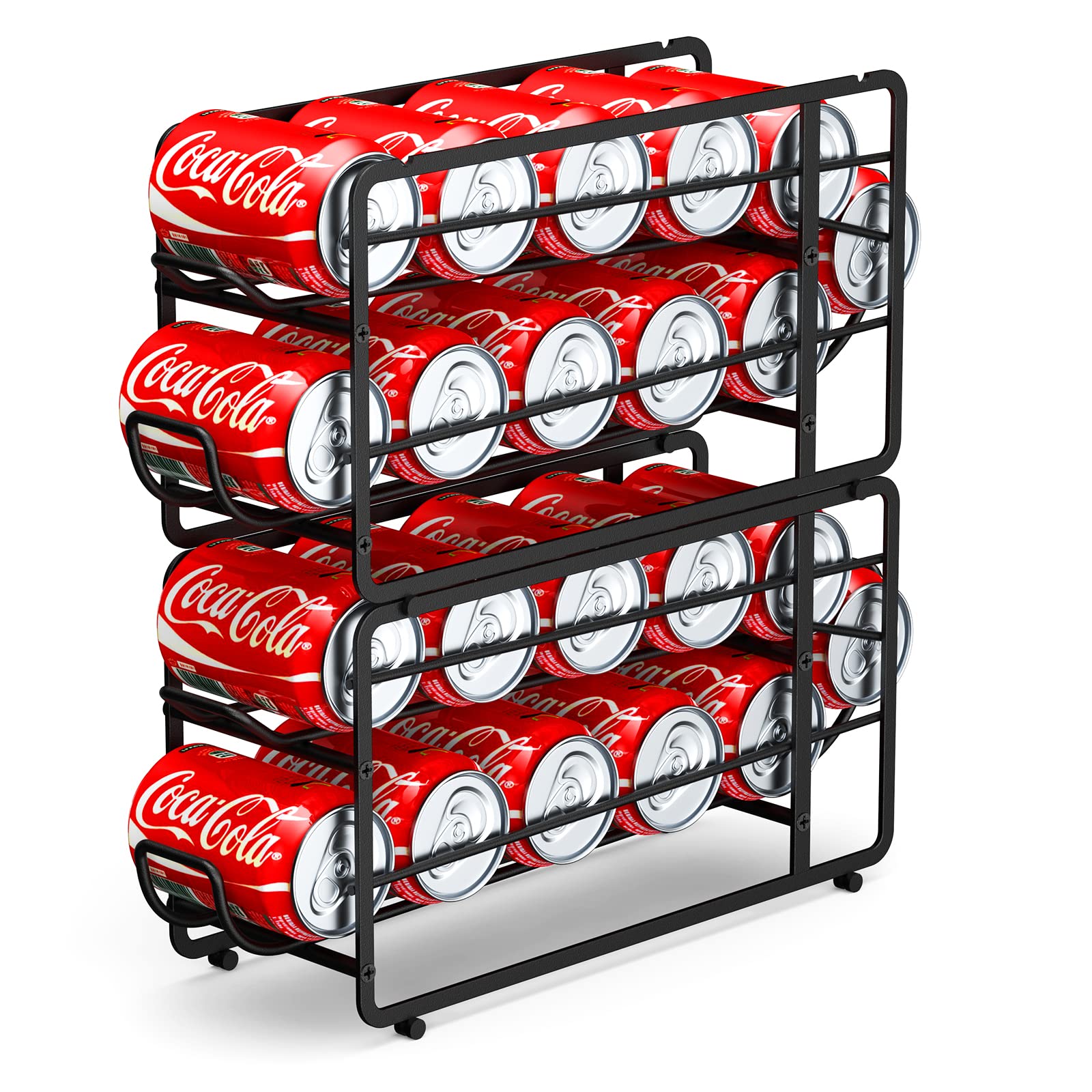 Canyave soda can dispenser front view shows organized, easy-access beverage storage