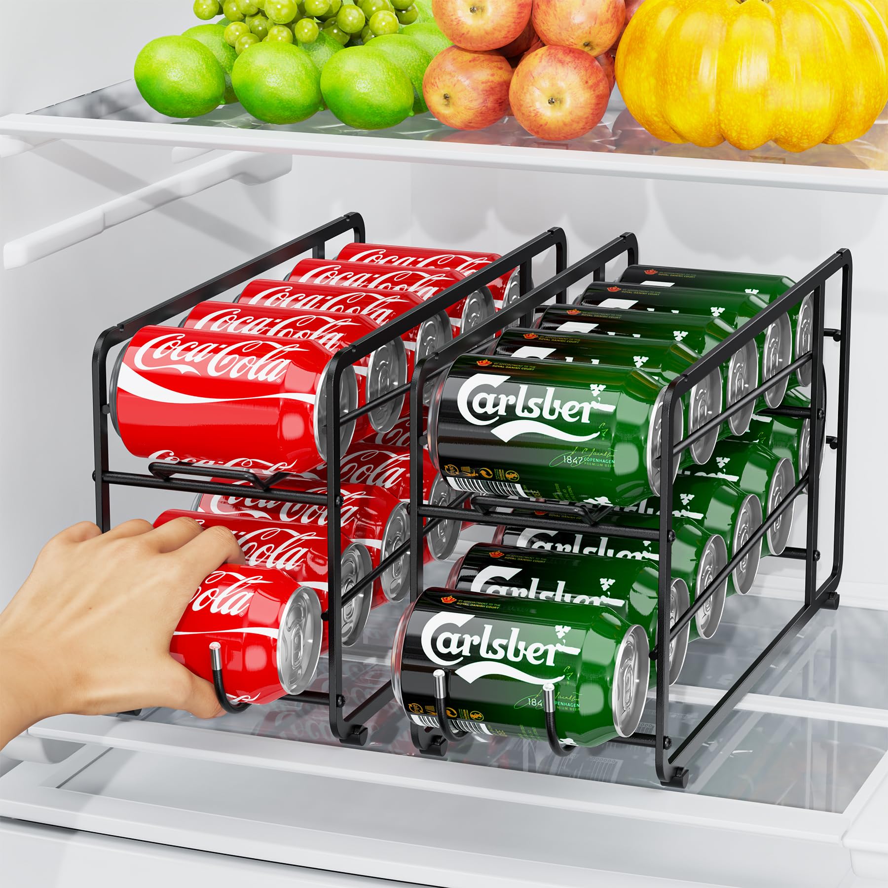 Canyave tilt rolling design moves the oldest can to the front