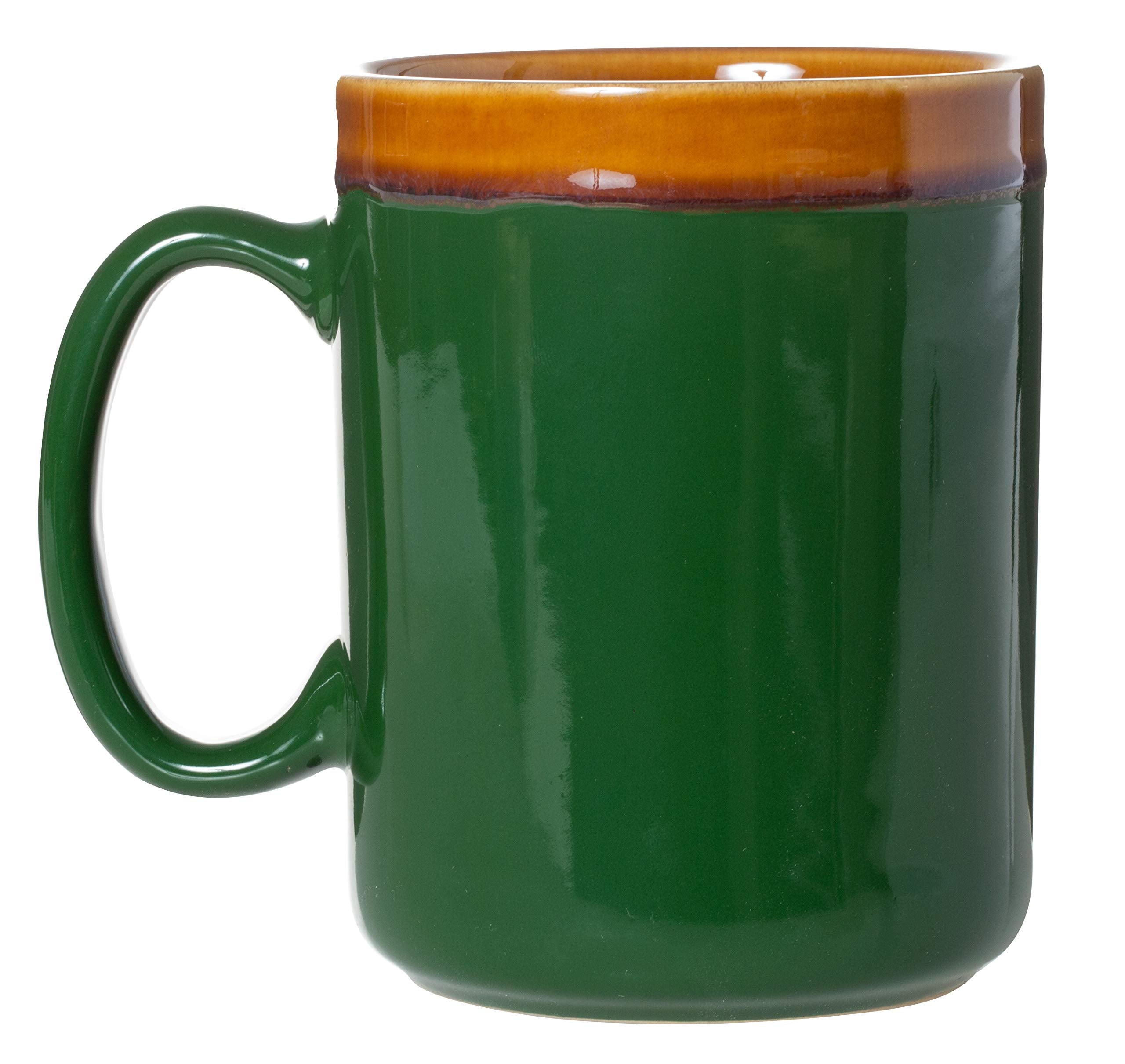 Cape Shore amber rim mug showcases warm tones, ideal for tea or cocoa moments.