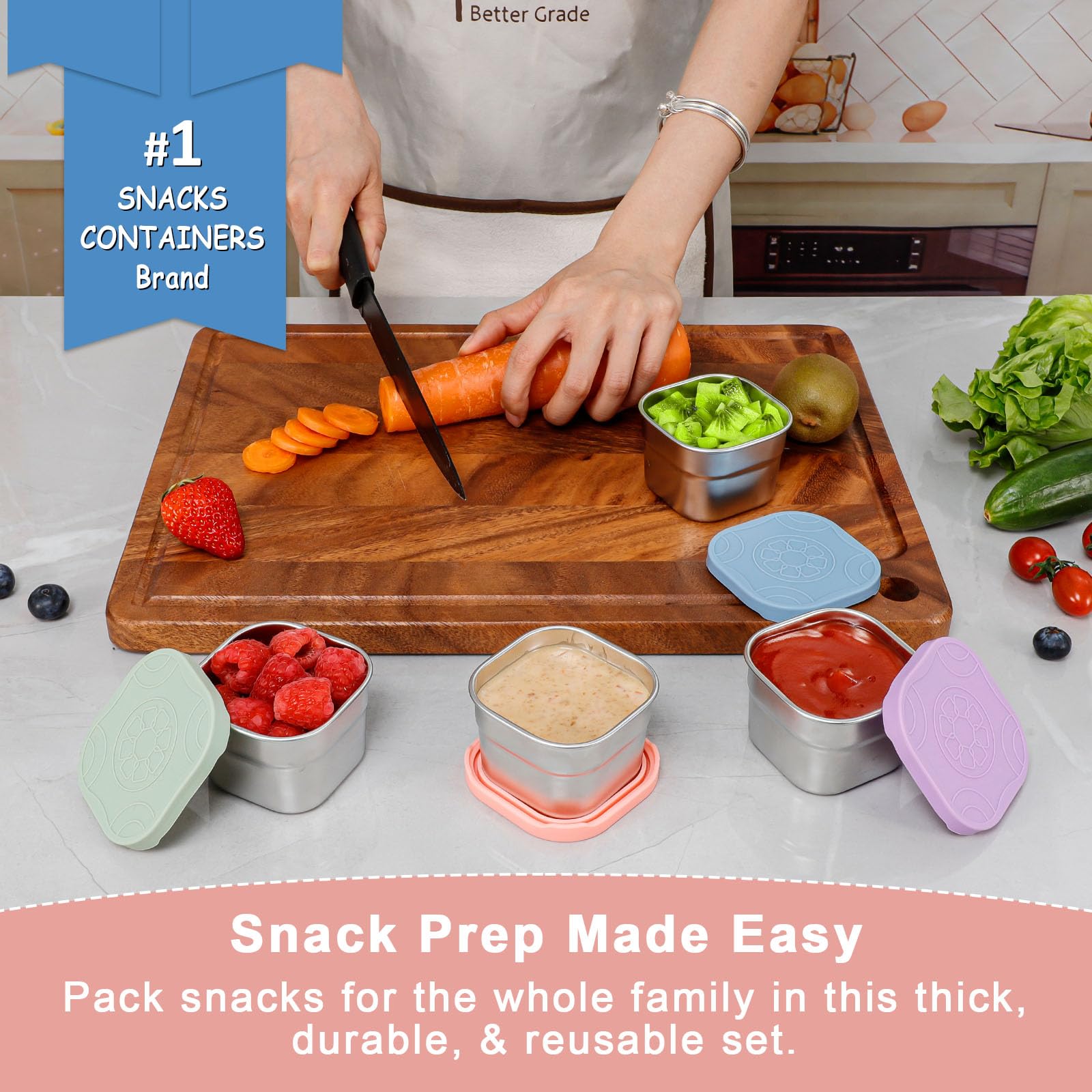 Caperci 4.7oz snack containers ideal for dips, sauces, and small portions.