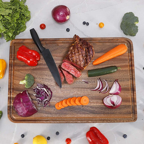Caperci acacia cutting board smooth sanded edges for safe prep