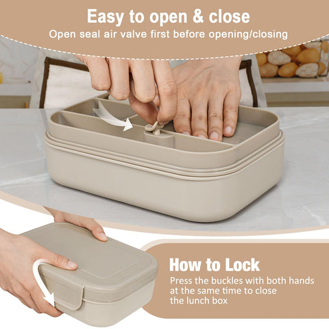 Caperci bottom leakproof compartment secures freshness during transport