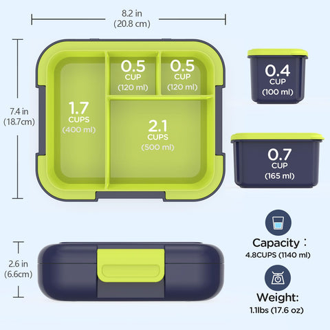 Caperci bento box sea life theme side view; engaging visuals and portable lunch.