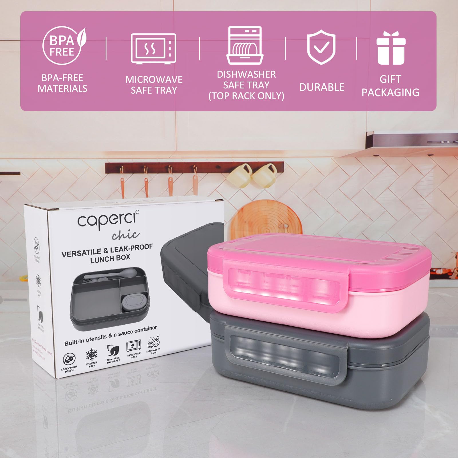 Caperci dishwasher-safe and microwave-safe design for easy cleaning.