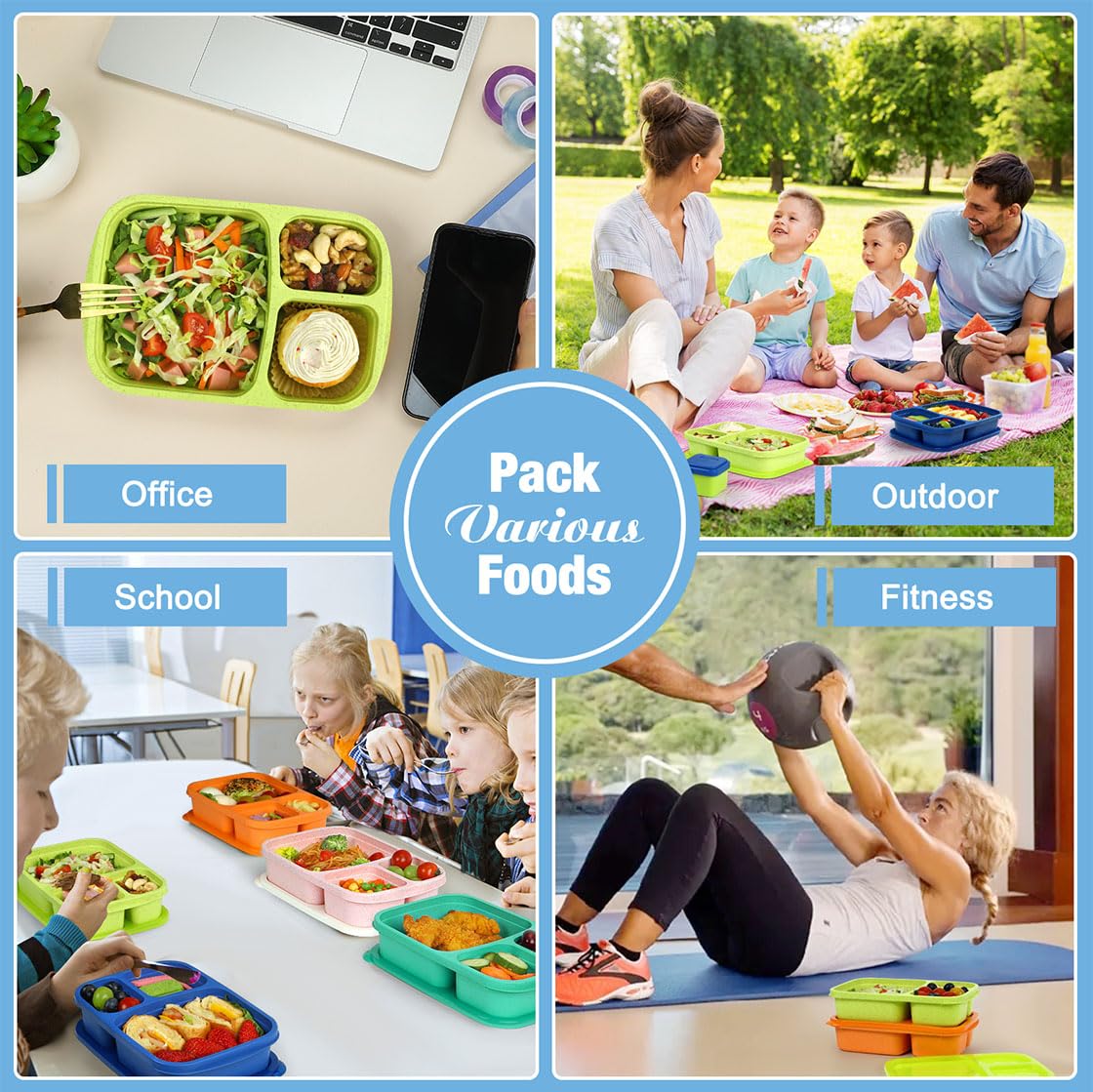 Caperci Bento microwave-safe design for reheating meals safely.