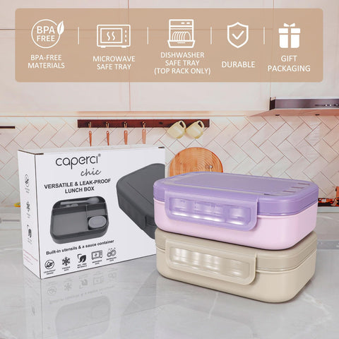 Caperci packaging includes utensils and sauce container for ready-to-use meals