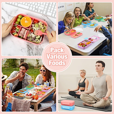 Caperci pink adults lunch box ideal for balanced portions.