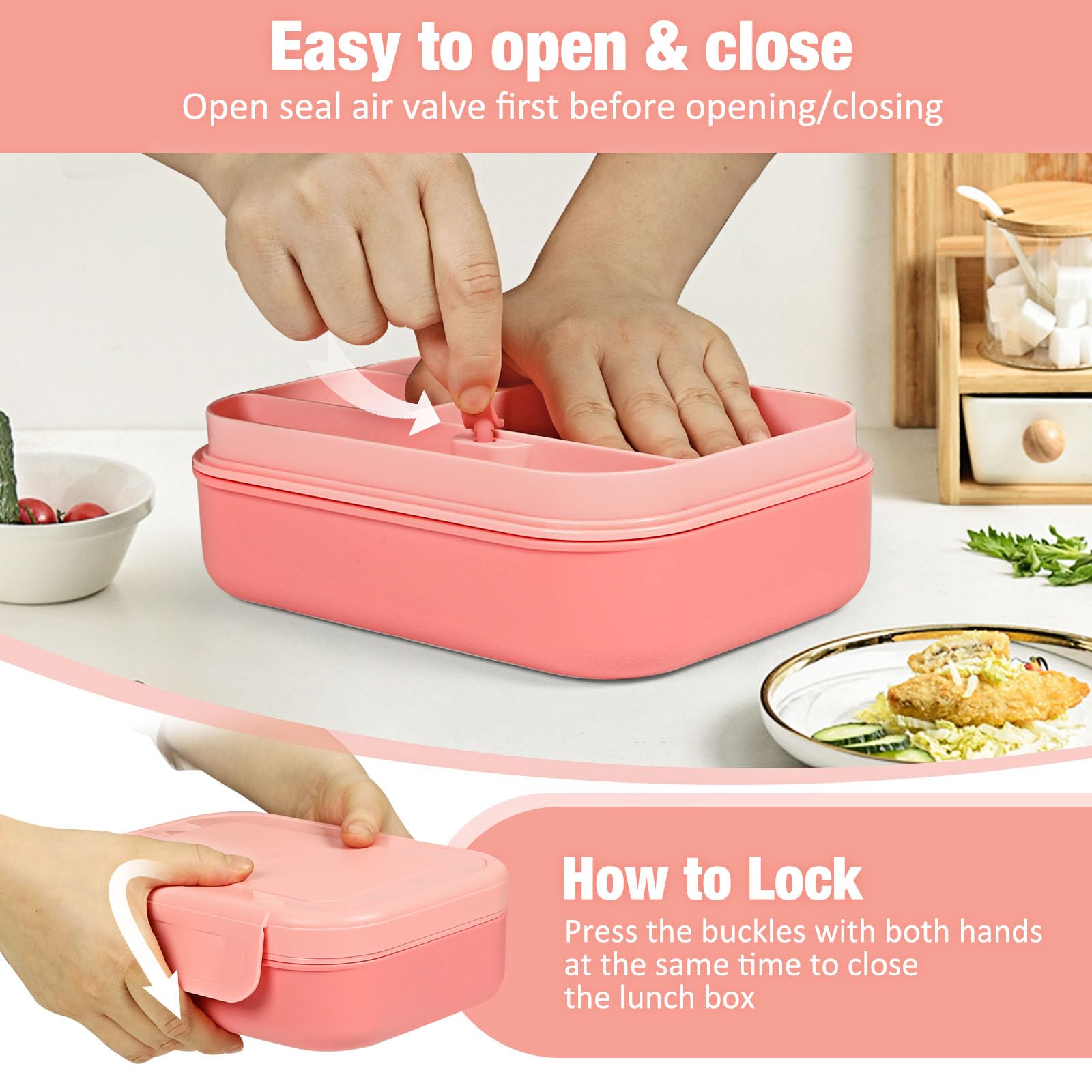 Caperci six-compartment layout keeps fruits and grains organized.