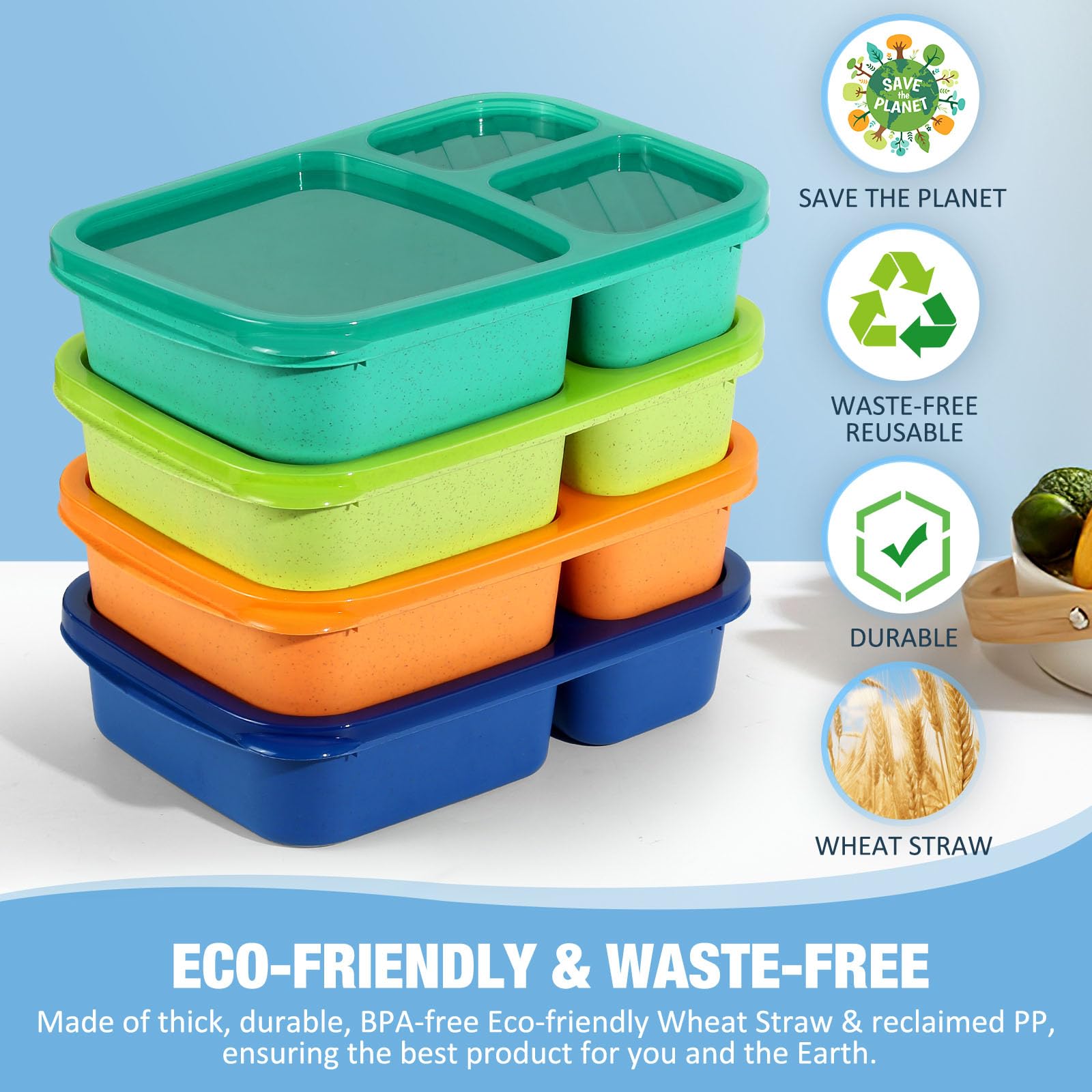 Caperci Bento set includes two sauce containers for dips and dressings.