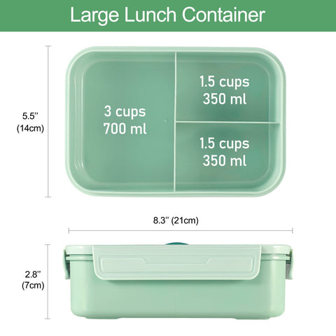 Caperci Classic Bento Box with built-in utensils simplifies meals anywhere