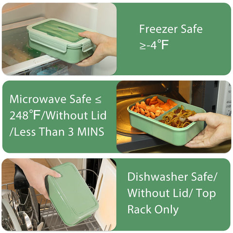 Caperci Classic Bento Box lid and container show tight seal and portability