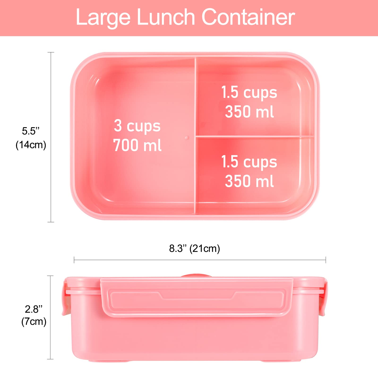 Caperci Classic Bento Box three compartments keep portions organized