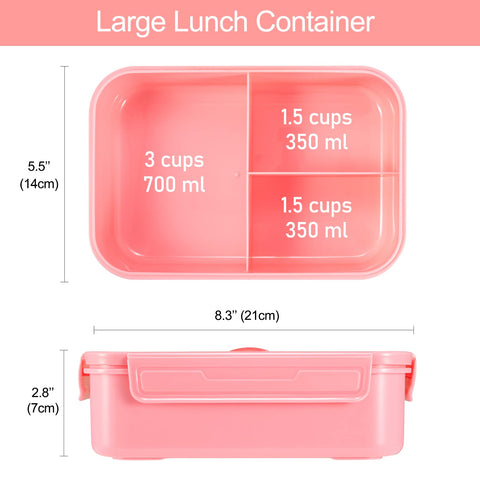 Caperci Classic Bento Box three compartments keep portions organized