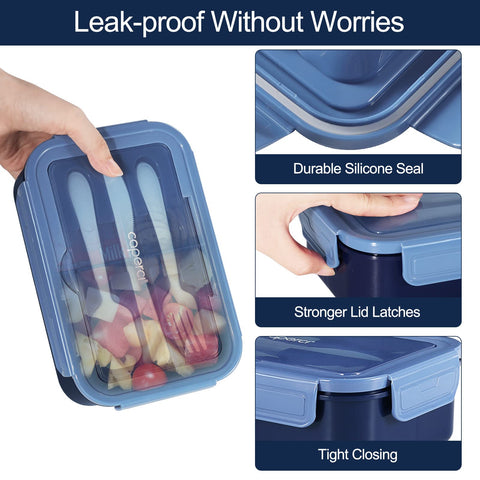Caperci Classic Lunch Box with built-in utensils for easy meals anywhere.