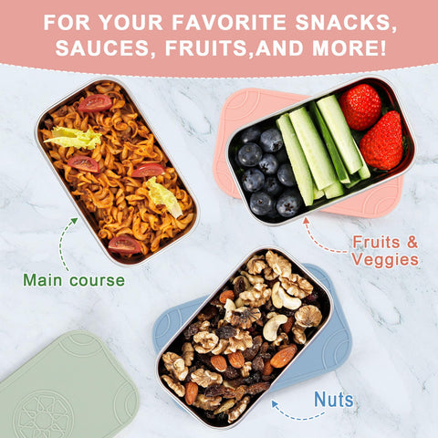 Caperci dishwasher-safe stainless steel containers simplify cleanup after meals.
