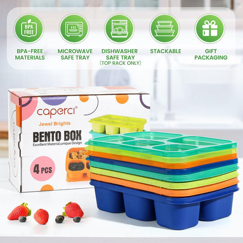 Caperci 4-pack features durable, nestable containers for space-saving storage.