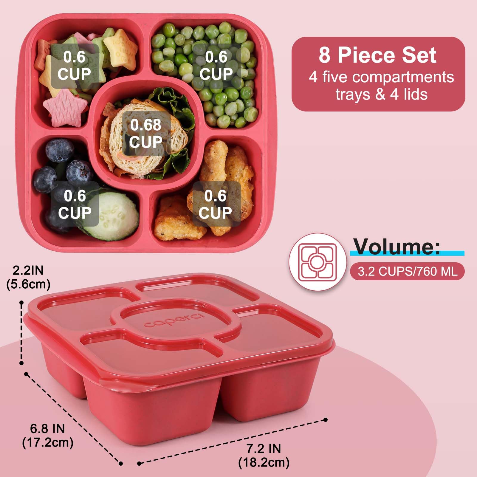 Caperci freezer-safe snack box preserves freshness for grab-and-go meals.