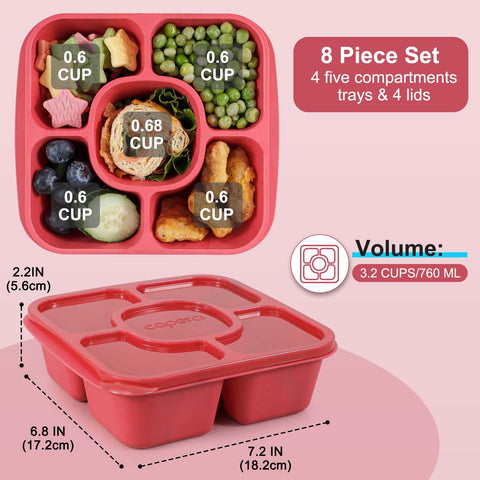 Caperci freezer-safe snack box preserves freshness for grab-and-go meals.