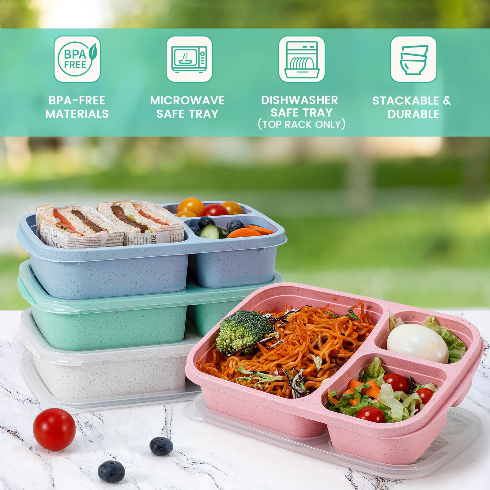 Caperci microwave-safe lunch box facilitates quick reheats during busy days.