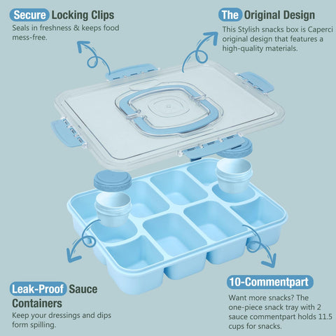 Caperci Snackle Box is dishwasher safe for easy cleaning.