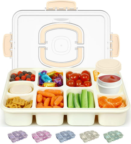 Caperci Snackle Box in use at picnic shows organized, on-the-go snacking.