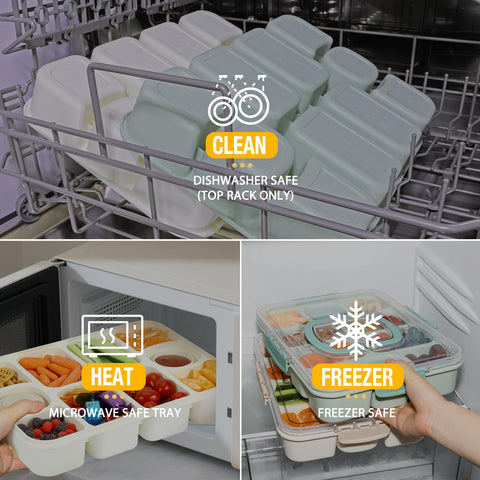 Caperci Mint Green color adds stylish, reusable snack storage.