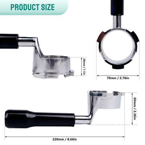 CAPFEI bottomless portafilter enables channeling observation for technique tweaks.