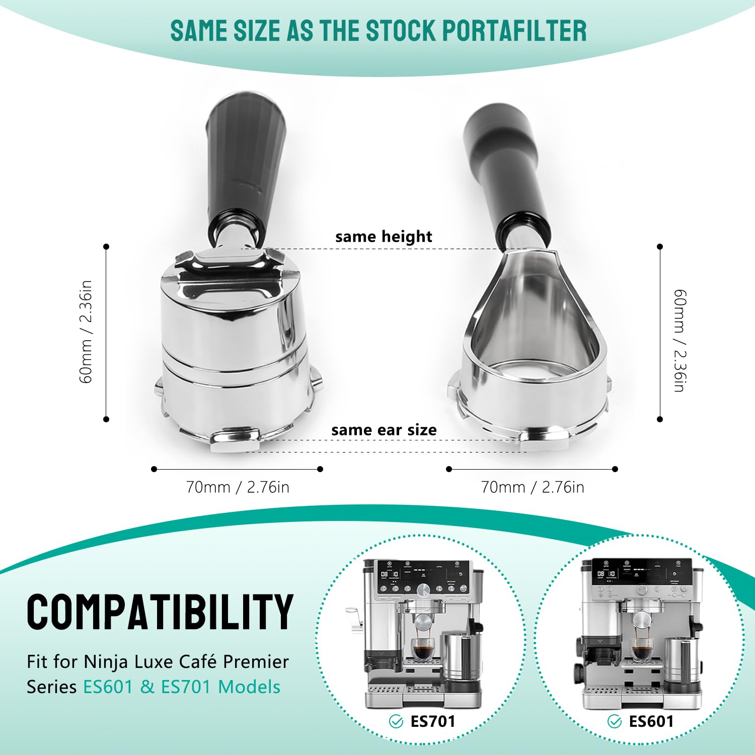 CAPFEI bottomless portafilter curved bottom shows extraction flow in real time.