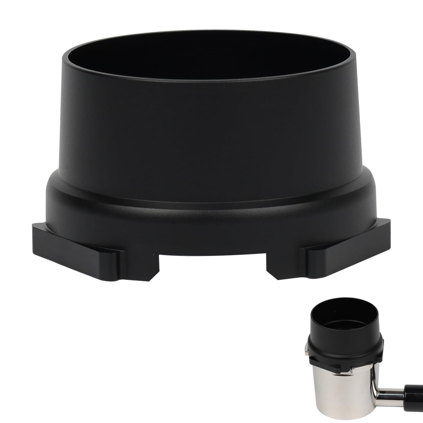 CAPFEI portafilter funnel for Ninja Luxe, precise fit for cleaner grinds.