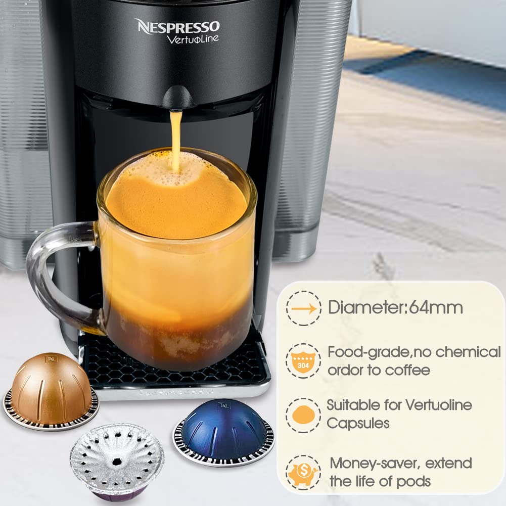 CAPMESSO BPA-free aluminum lid seals VertuoLine pods safely.