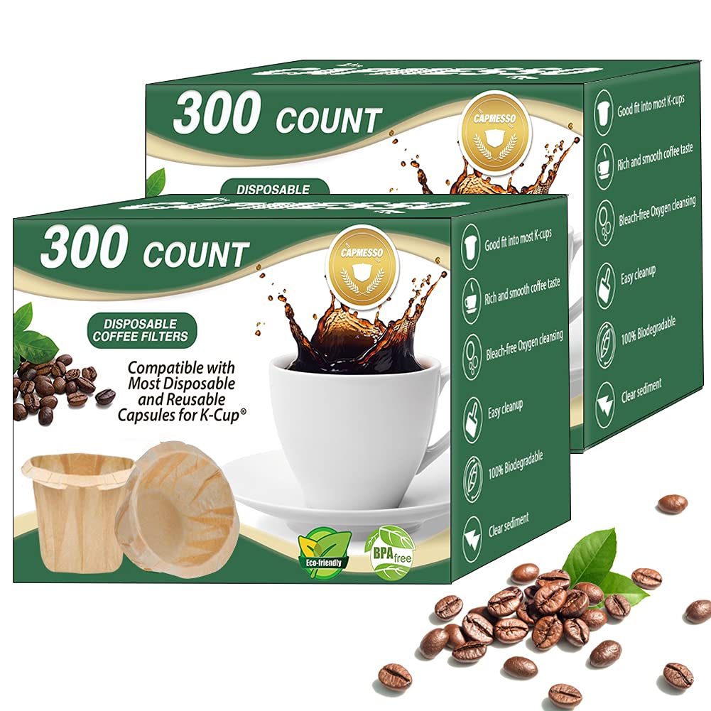 CAPMESSO disposable filters for Keurig natural pack, 600 count, eco-friendly and convenient