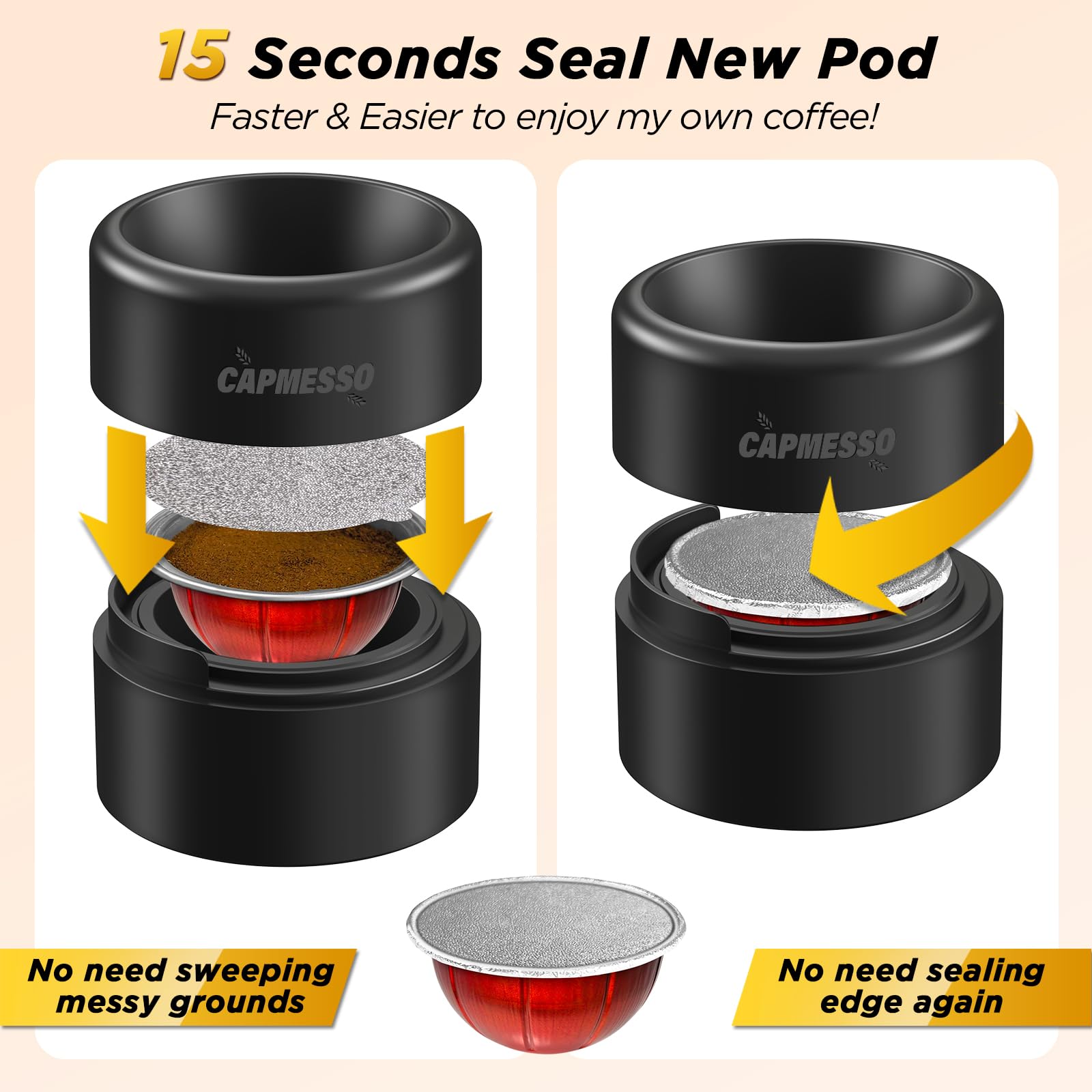 CAPMESSO dual-ended fill brush for precise filling and compacting