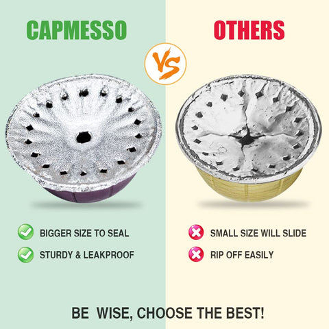 CAPMESSO easy-seal lid for VertuoLine makes refilling simple.
