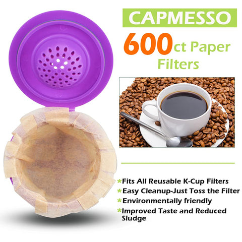 CAPMESSO textured filter paper maintains shape for steady flow