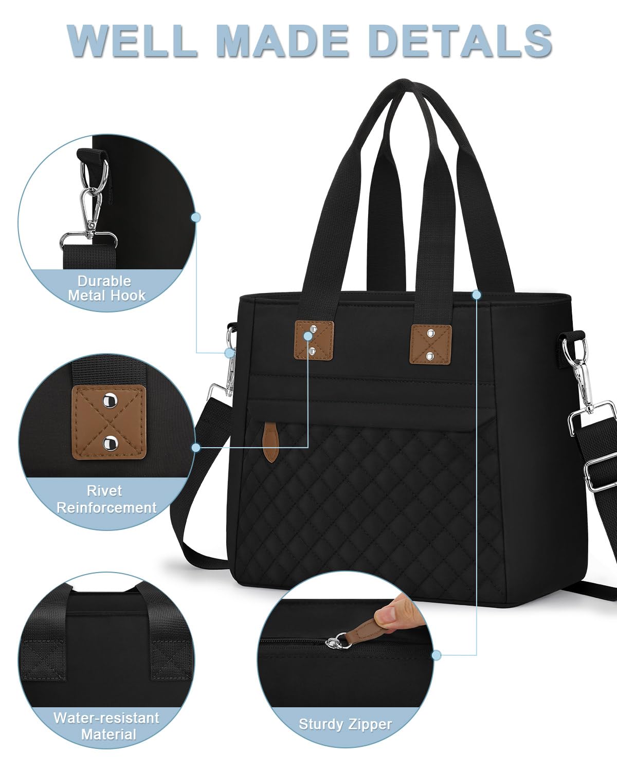 Capolo delivers quality with easy-to-clean lining and reliable hardware for daily reliability.