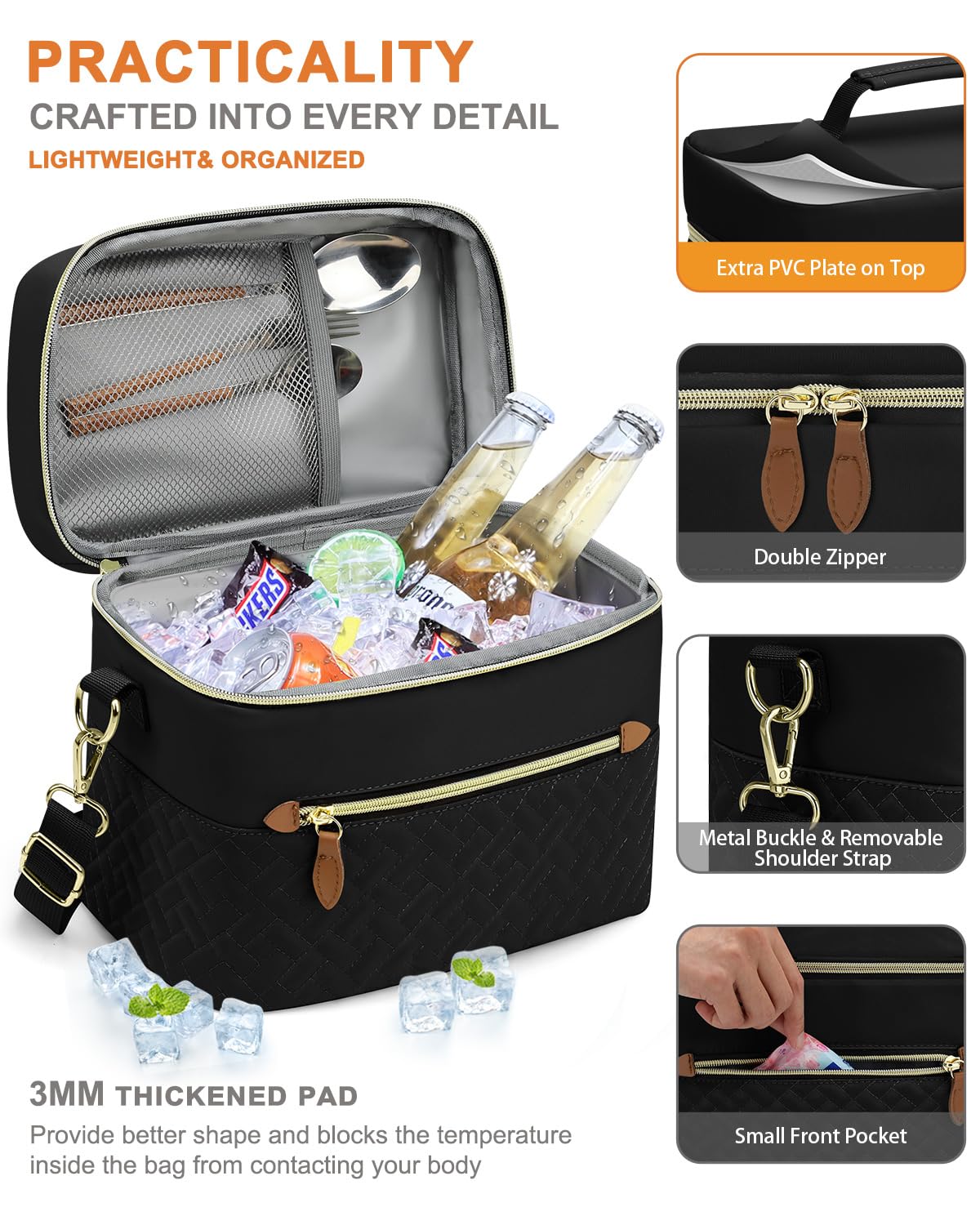 Capolo leakproof PEVA lining keeps meals clean and spill-free