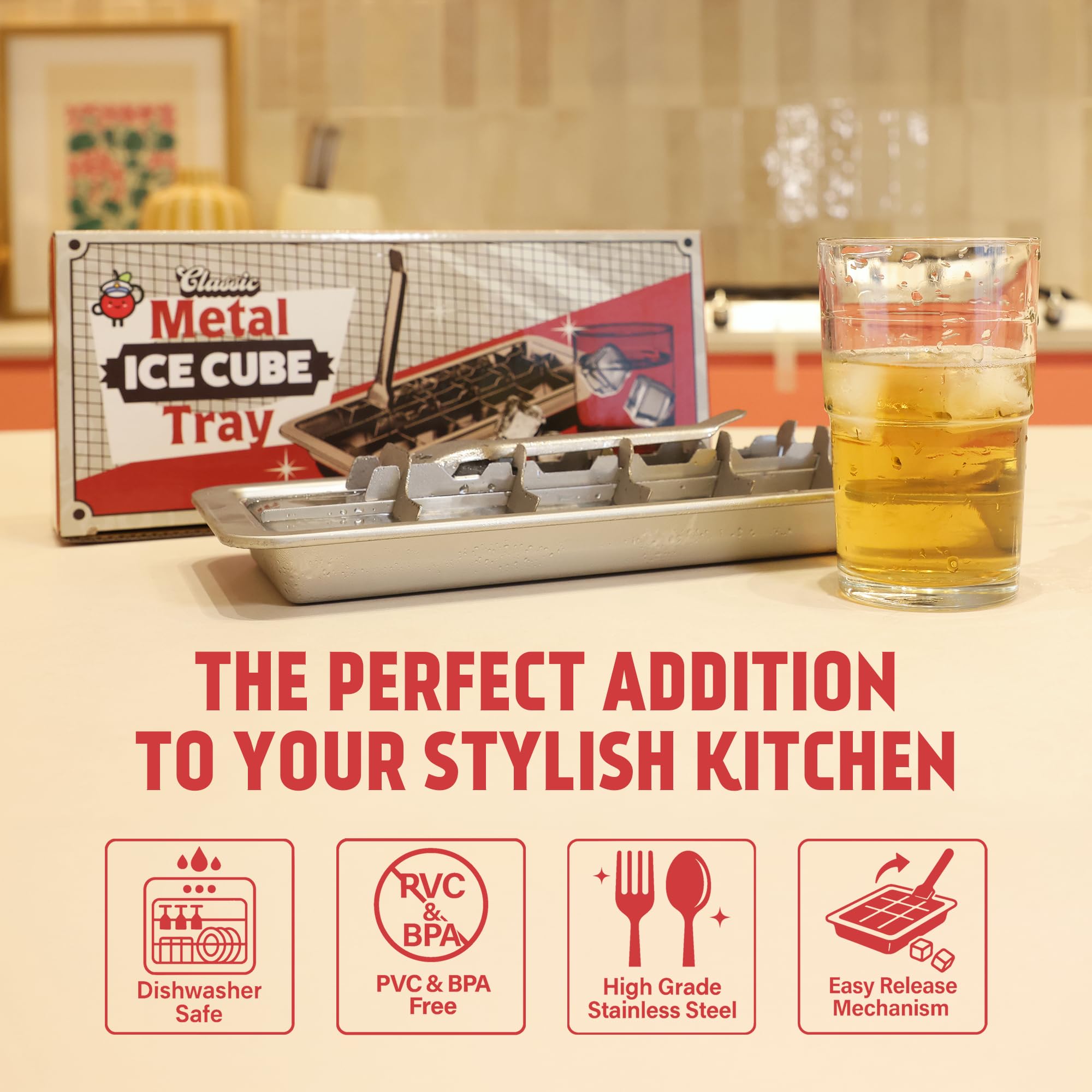 Captain Cranberry double ice cube tray creating compact cubes for drinks