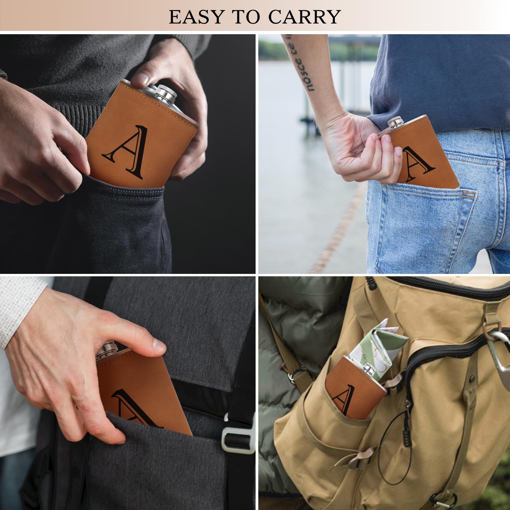 CARAKNOTS dad gift idea, personalized flask for Father’s Day or celebrations.