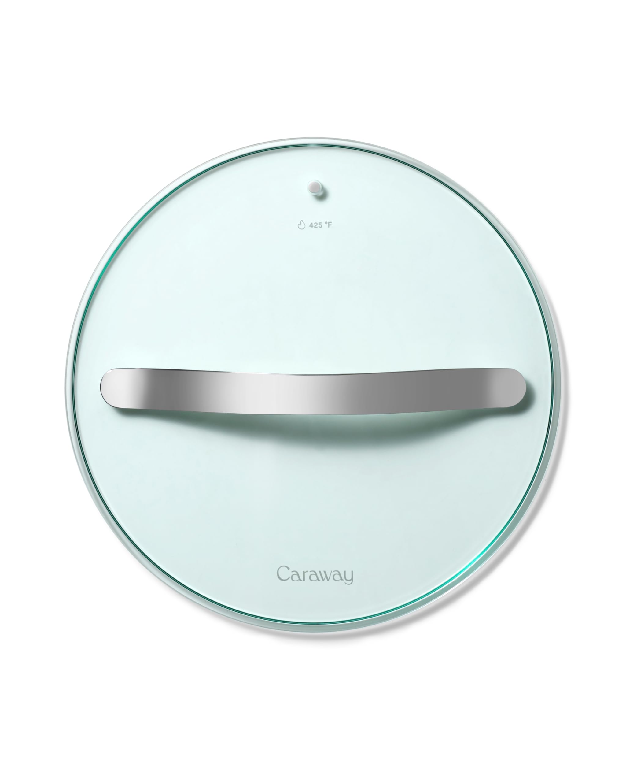 Caraway 10.5-inch glass lid on pot for a clear, non-toxic view.
